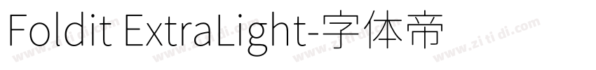 Foldit ExtraLight字体转换